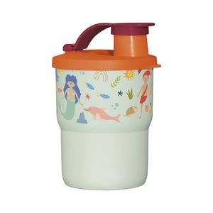 Copo com bico e tampa infantil Tupperware 225ml Folclore