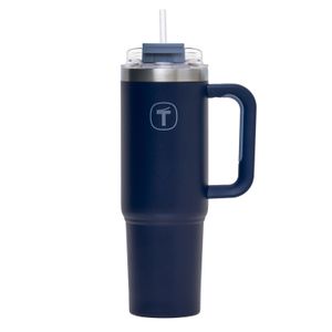 Copo Térmico Big T Com Canudo Tupperware® 1,1L Mar Profundo